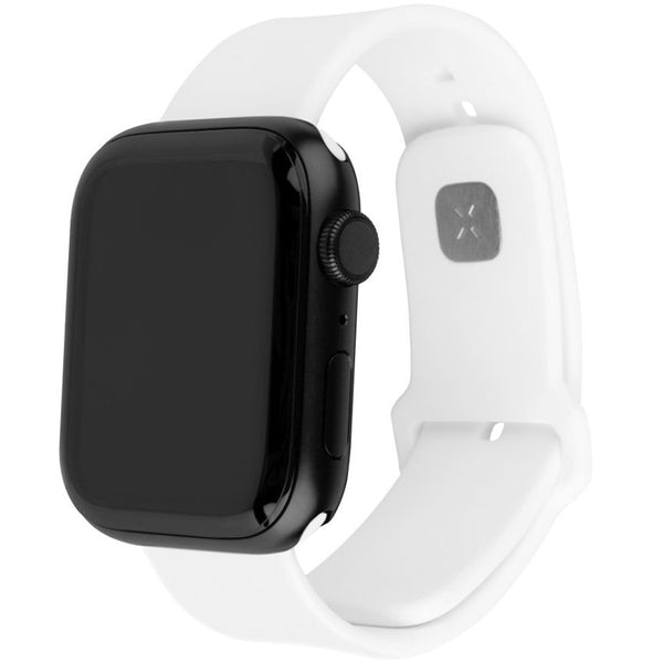 Armband für Apple Watch 2/1 49 mm, Fixed Silicone Strap, Weiß