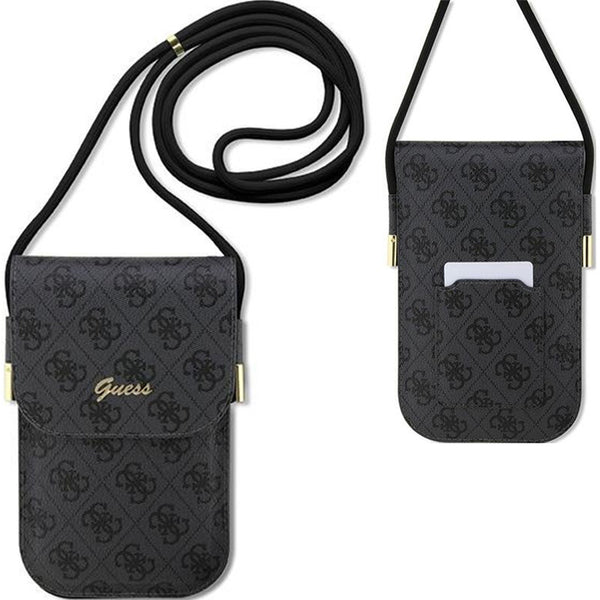 Universaltasche / Schuber Guess 4G Metal Script Logo, 19 x 12,5 x 2 cm, Schwarz