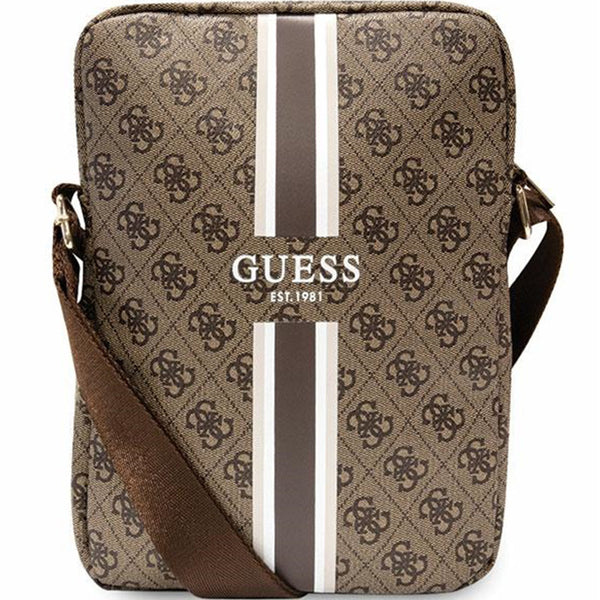 Tasche für Tablets 10'' 27 x 20 x 5 cm, Guess 4G Stripes, Braun