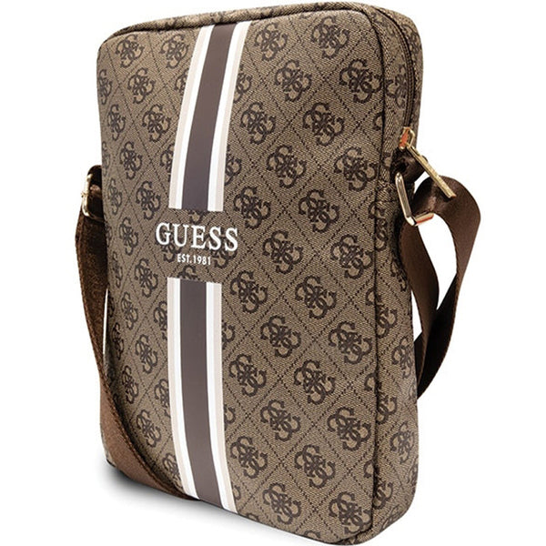 Tasche für Tablets 10'' 27 x 20 x 5 cm, Guess 4G Stripes, Braun