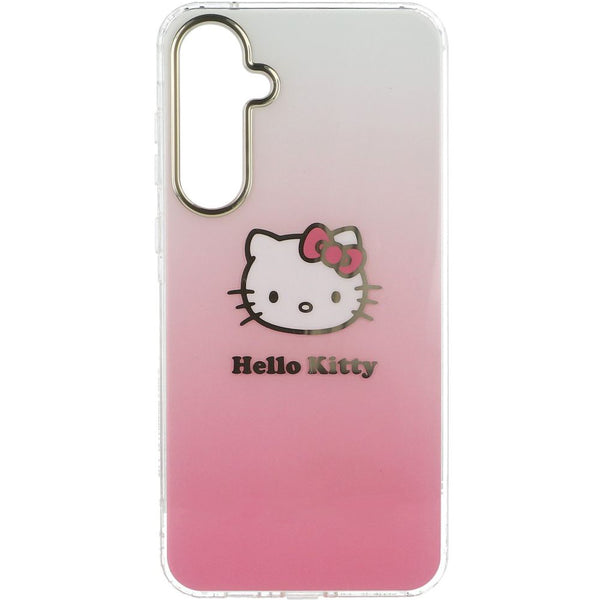 Handyhülle für Galaxy A55, Hello Kitty HardCase IML Gradient Electrop Kitty Head, Rosa