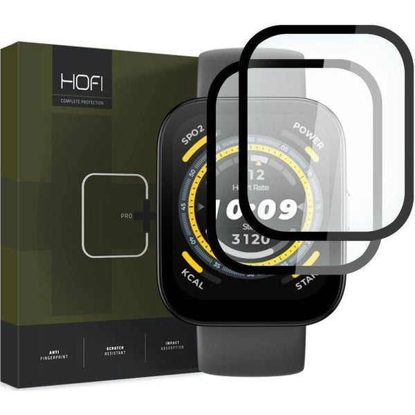Hybrid Glas Hofi Hybrid Pro+ für Xiaomi Amazfit Bip 5, Schwarzer Rahmen