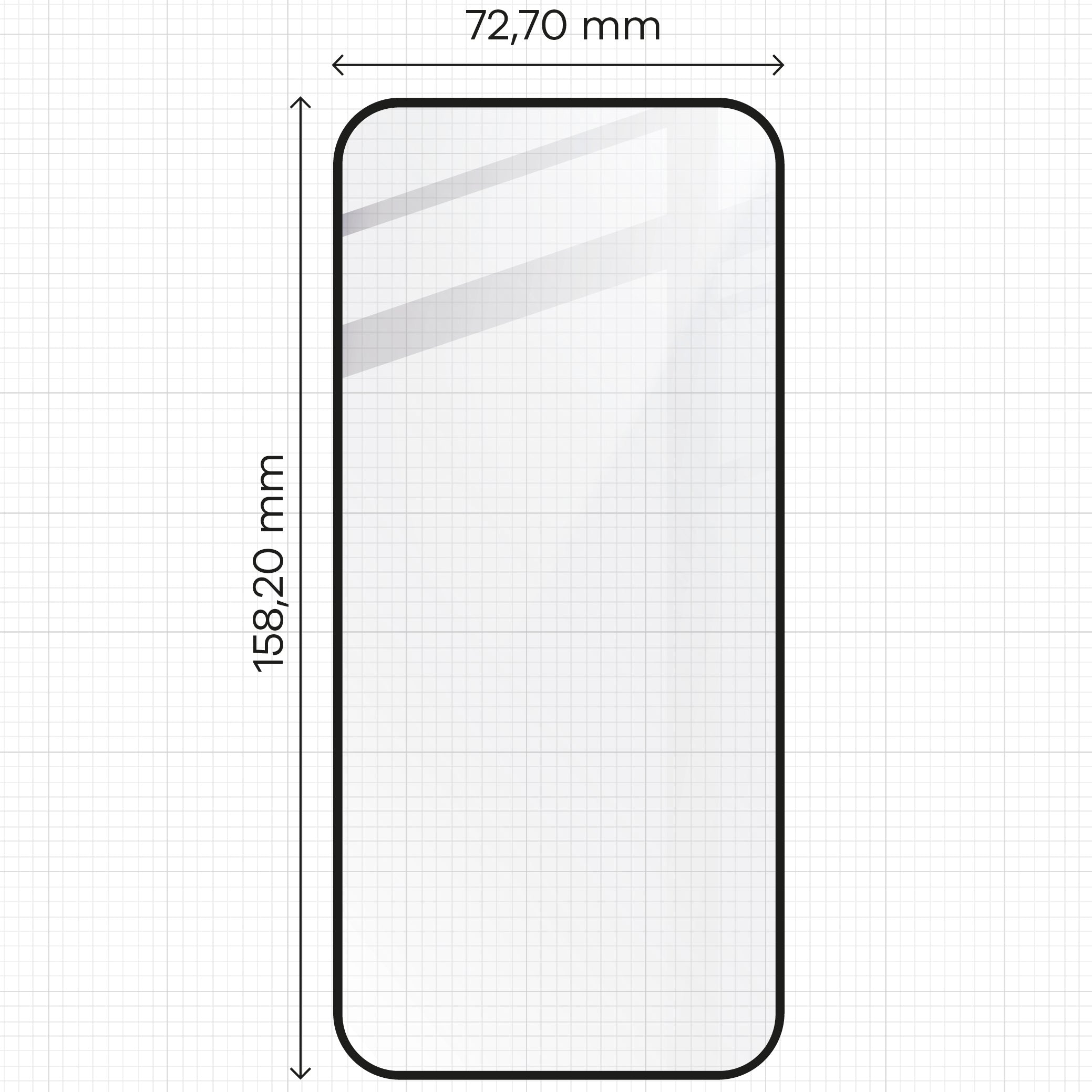 Gehärtetes Glas für Nothing Phone (2a), Bizon Glass Edge 2, Schwarz