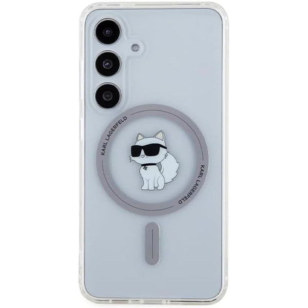 Schutzhülle  für Galaxy S24 Karl Lagerfeld HardCase IML Choupette MagSafe, Transparent