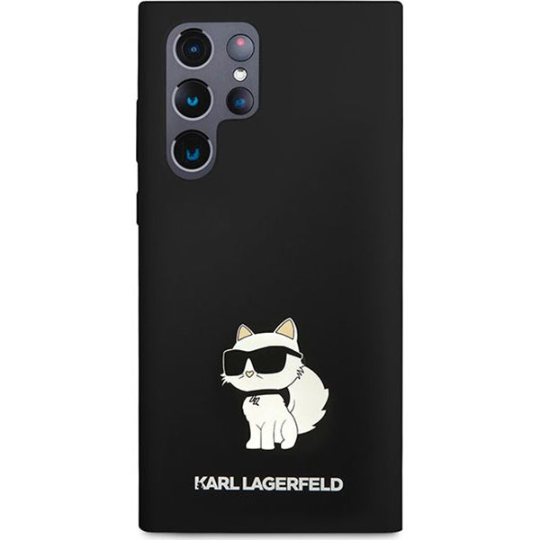 Schutzhülle für Galaxy S24 Ultra, Karl Lagerfeld Silicone Choupette, Schwarz