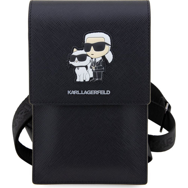 Schutzhülle universal Karl Lagerfeld 90x170mm, Saffiano Karl & Choupette, Schwarz