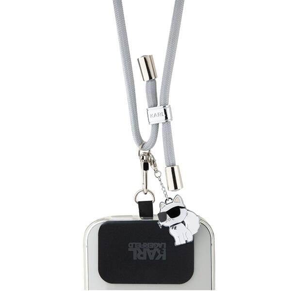 Kopia Handy-Lanyard Karl Lagerfeld Universal Crossbody / Schnur, Grau