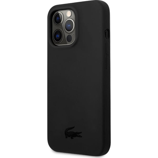 Schutzhülle für iPhone 13 Pro Max, Lacoste Hardcase Silicone, Schwarz