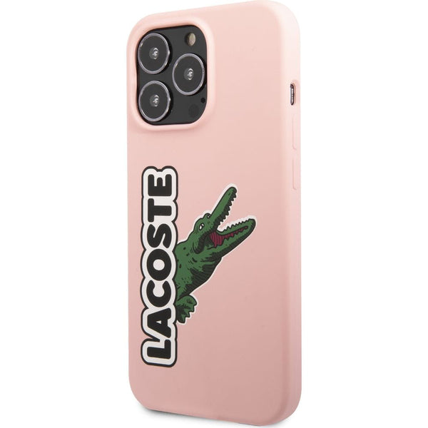 Schutzhülle für iPhone 13 Pro, Lacoste Hardcase Silicone Head Crocodile, Rosa