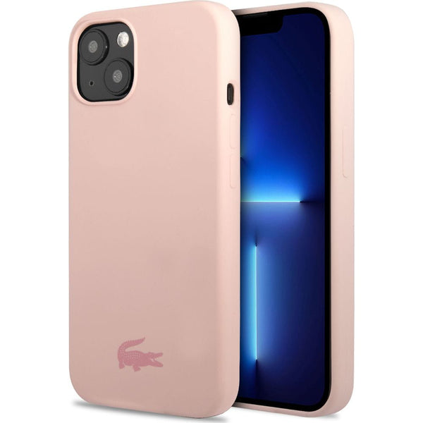 Schutzhülle für iPhone 13 Mini, Lacoste Hardcase Silicone, Rosa