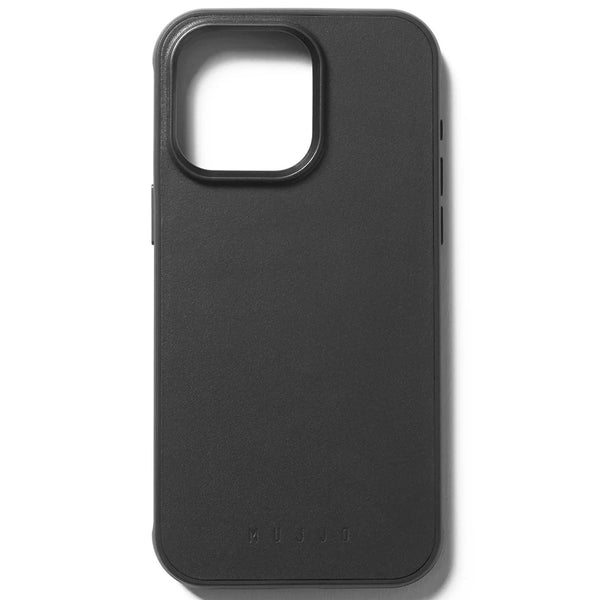 Schutzhülle für iPhone 15 Pro Max Mujjo Shield Case mit MagSafe, Schwarz