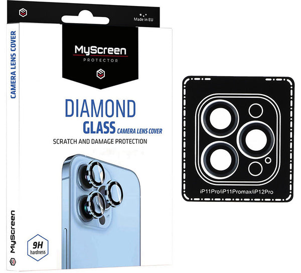 Gehärtetes Glas für die Kamera MyScreen Diamond Glass Camera Lens Cover für Apple iPhone 12 Pro, Schwarz