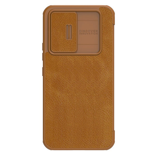 Schutzhülle mit Klappe und Kameraschutz Nillkin Qin Leather Pro Case für Galaxy A54 5G, Braun