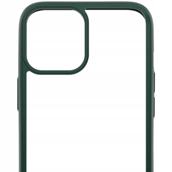 Antibakterielle Schutzhülle PanzerGlass ClearCaseColor für iPhone 12 Pro Max, Transparent mit grünem Rand