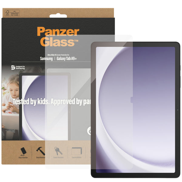 Gehärtetes Glas für Galaxy Tab A9 Plus, PanzerGlass Ultra-Wide Fit