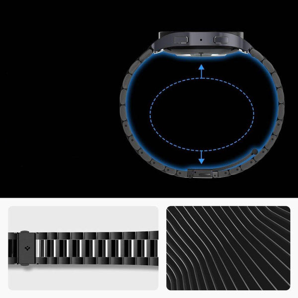 Armband für Galaxy Watch 6 44mm, Spigen Modern Fit Band, Schwarz