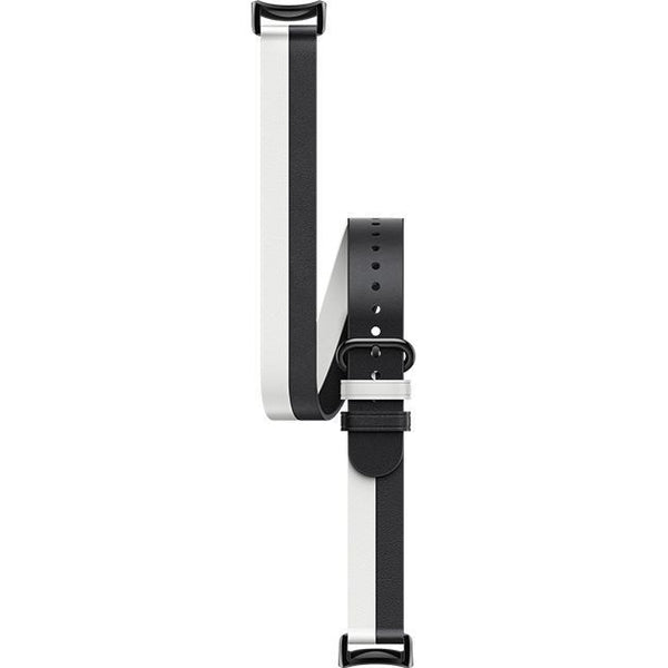 Armband Xiaomi Double Circle Leahter Strap für Xiaomi Mi Smart Band 8, Schwarz/Weiß