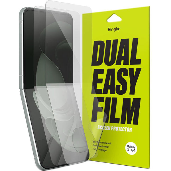 Hydrogel-Bildschirmfolie Ringke Dual Easy Film Full Cover für Galaxy Z Flip 4 / 5, 2 Stück