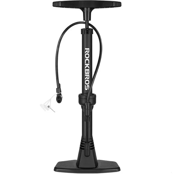 Fahrradpumpe mit Druckmesser, Standpumpe Rockbros, Schwarz