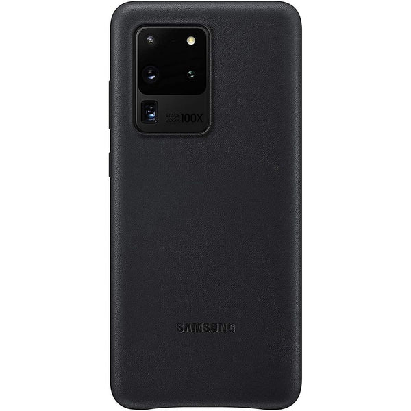 Schutzhülle Samsung Leather Cover für Galaxy S20 Ultra, Schwarz