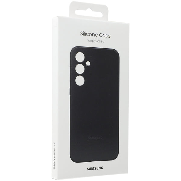 Schutzhülle für Galaxy A55 5G, Samsung Silicone Cover, schwarz