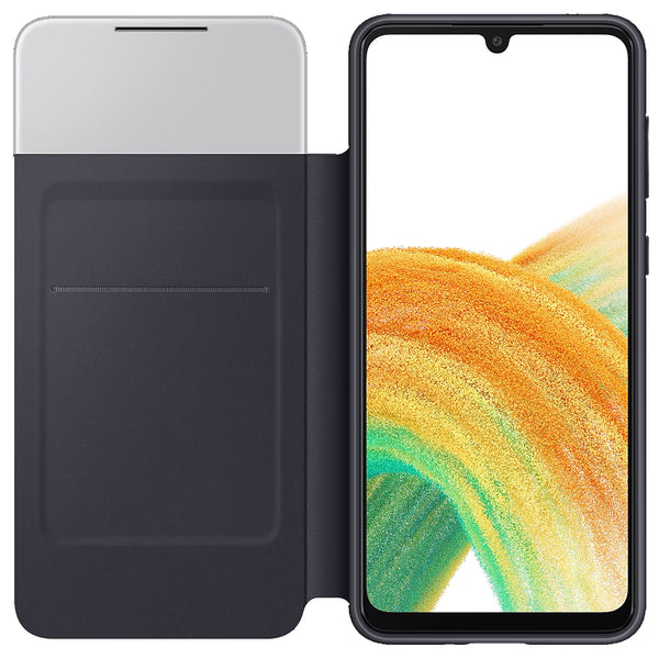 Schutzhülle für Galaxy A33 5G, Samsung S View Wallet Cover, Schwarz