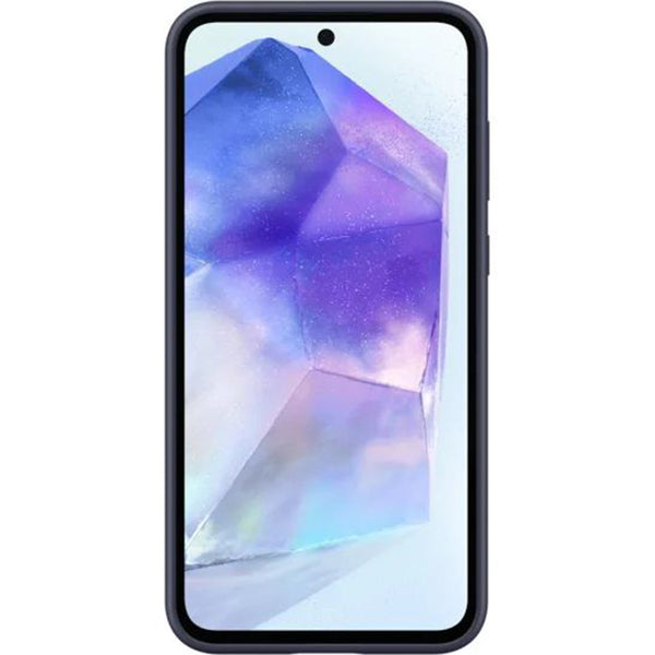 Schutzhülle für Galaxy A55, Samsung Silicone Standing Grip Case, Dunkelblau