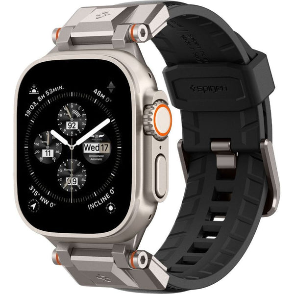 Armband Spigen DuraPro Armor PU für Apple Watch 49/45/44/42 mm, Schwarz