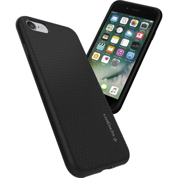 Schutzhülle für iPhone SE 2022/2020 / 8 / 7, Spigen Liquid Armor, Schwarz