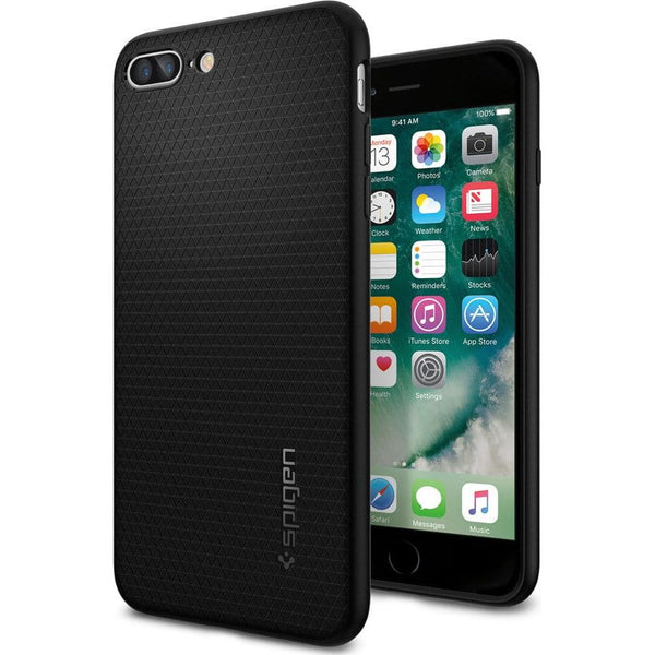 Schutzhülle für iPhone 8 Plus / 7 Plus, Spigen Liquid Armor, Schwarz