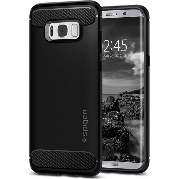 Schutzhülle für Galaxy S8, Spigen Rugged Armor, Schwarz