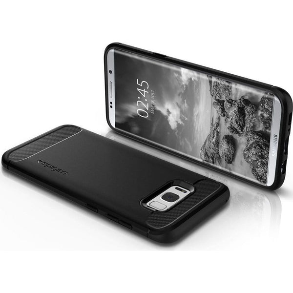 Schutzhülle für Galaxy S8, Spigen Rugged Armor, Schwarz