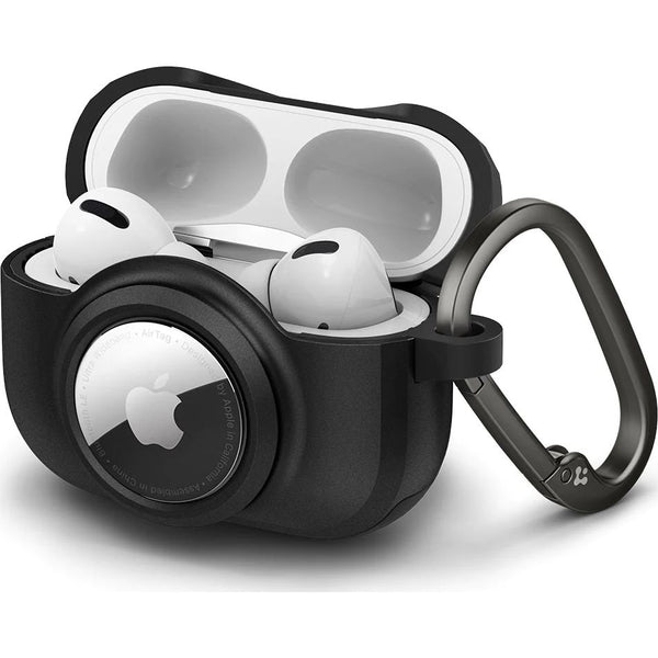 Schutzhülle Spigen Tag Armor Duo für Apple AirPods Pro 1 / 2 / AirTag, Schwarz