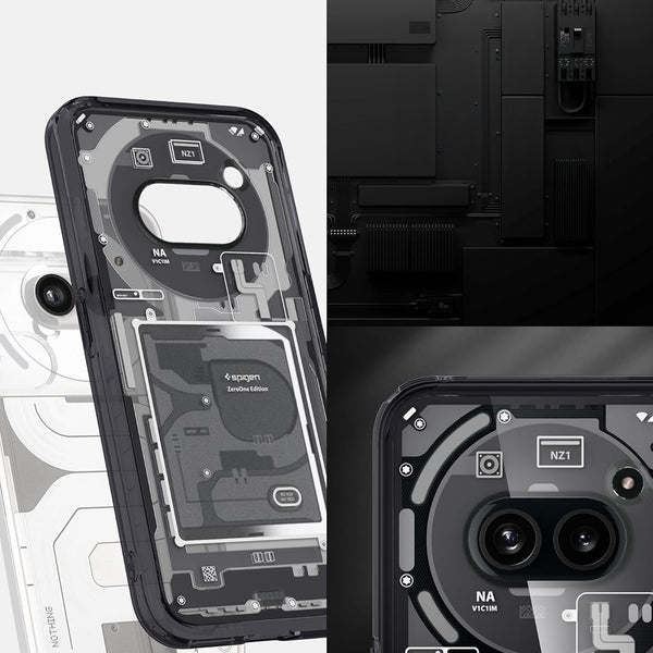 Schutzhülle für Nothing Phone 2a, Spigen Ultra Hybrid, Rauchfarben-Grau (Zero One)