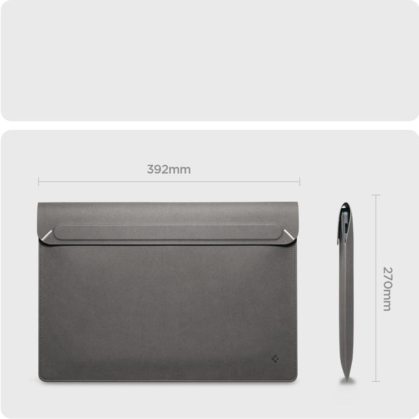 Schutzhülle für 15" / 16" Laptop, Spigen Valentinus S Laptop Sleeve, Grau