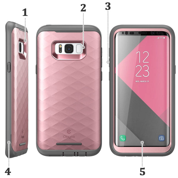 Schutzhülle Supcase Clayco Hera V3 für Galaxy S8, Rosa