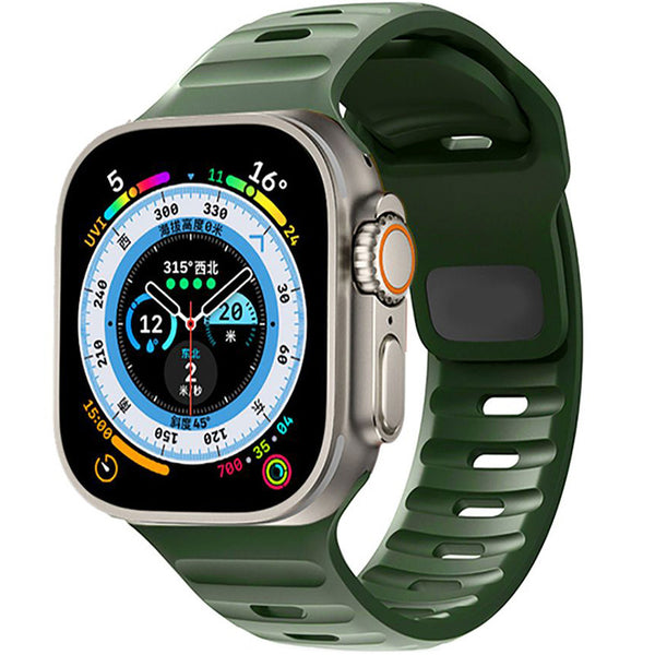 Armband Tech-Protect Iconband Line für Apple Watch 49 / 45 / 44 / 42 mm, Dunkelgrün