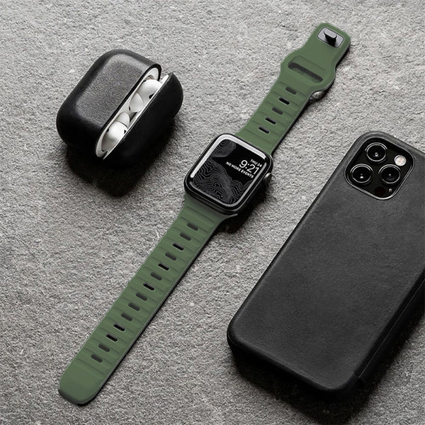 Armband Tech-Protect Iconband Line für Apple Watch 49 / 45 / 44 / 42 mm, Dunkelgrün