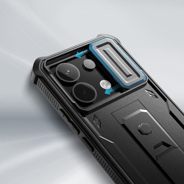 Schutzhülle für Redmi Note 13 Pro 5G / POCO X6 5G, Tech-Protect Kevlar Cam+, Schwarz