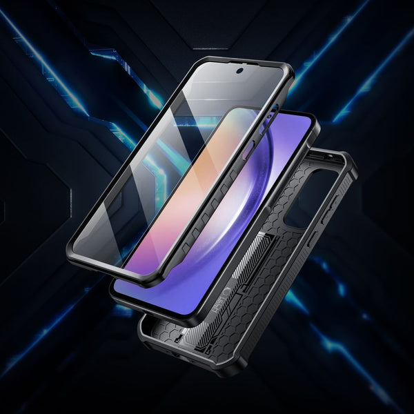 Schutzhülle für Galaxy A55 5G, Tech-Protect Kevlar Cam+, Schwarz