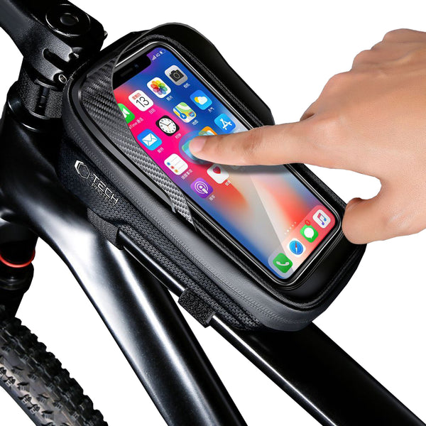 Fahrradträger, Gepäcktasche, Rahmentasche für Telefon Tech-Protect V2 M, Schwarz