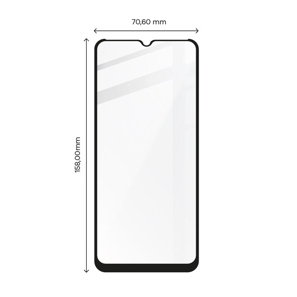 Gehärtetes Glas Bizon Glass Edge für Realme C31, Schwarz