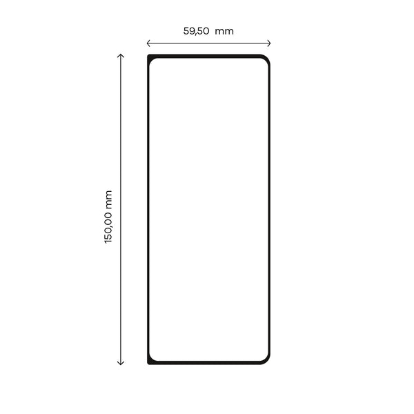 Gehärtetes Glas Bizon Glass Edge für Galaxy Z Fold4, schwarz