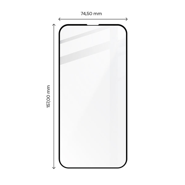 Gehärtetes Glas Bizon Glass Edge 2 für iPhone 14 Plus / 13 Pro Max, schwarz