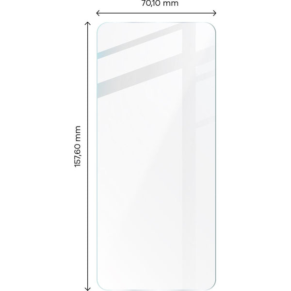 Foto von Bizon Glass Clear gehärtetem Glas für Xiaomi Pocophone F4 auf Maßband