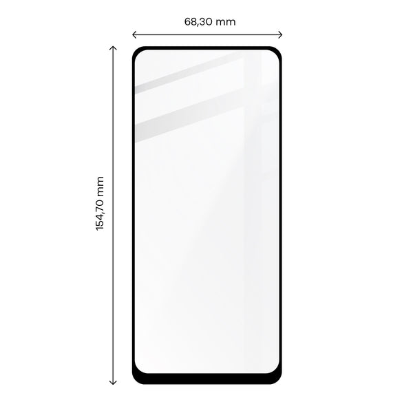 Gehärtetes Glas Bizon Glass Edge für Motorola Moto G42, Schwarz
