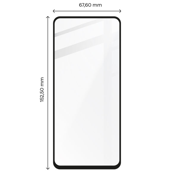 Gehärtetes Glas Bizon Glass Edge für Oppo Reno 7 Lite, Schwarz