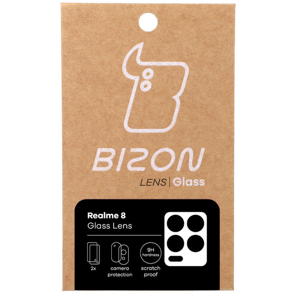 Glas für die Kamera Bizon Glass Lens für Realme 8, 2 Stück