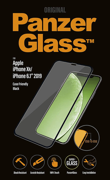 Glas PanzerGlass Case Friendly E2E iPhone 11 / Xr, schwarzer Rahmen