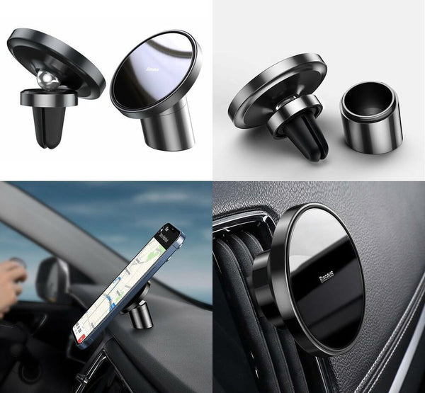 Handyhalterung für Auto, Baseus Magnetic Dash/Vent Car Mount kompatibel mit MagSafe, schwarz